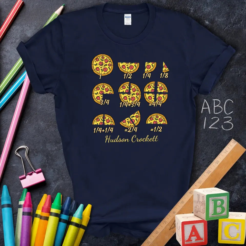 Fraction Pizza Math Fun Tee