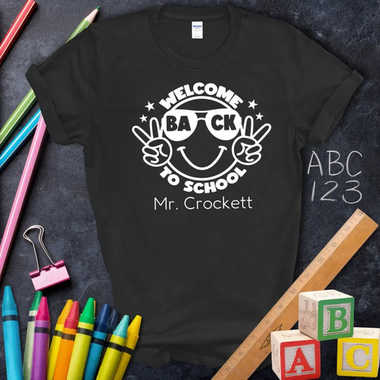 Welcome Back to School Smiley Face Tee