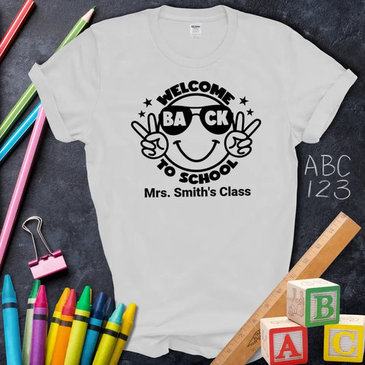 Welcome Back to School Smiley Face Tee