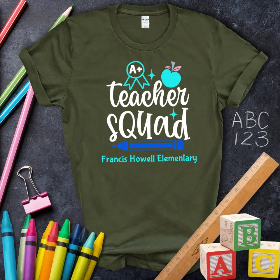 Teacher Squad A+ Apple Pencil Tee