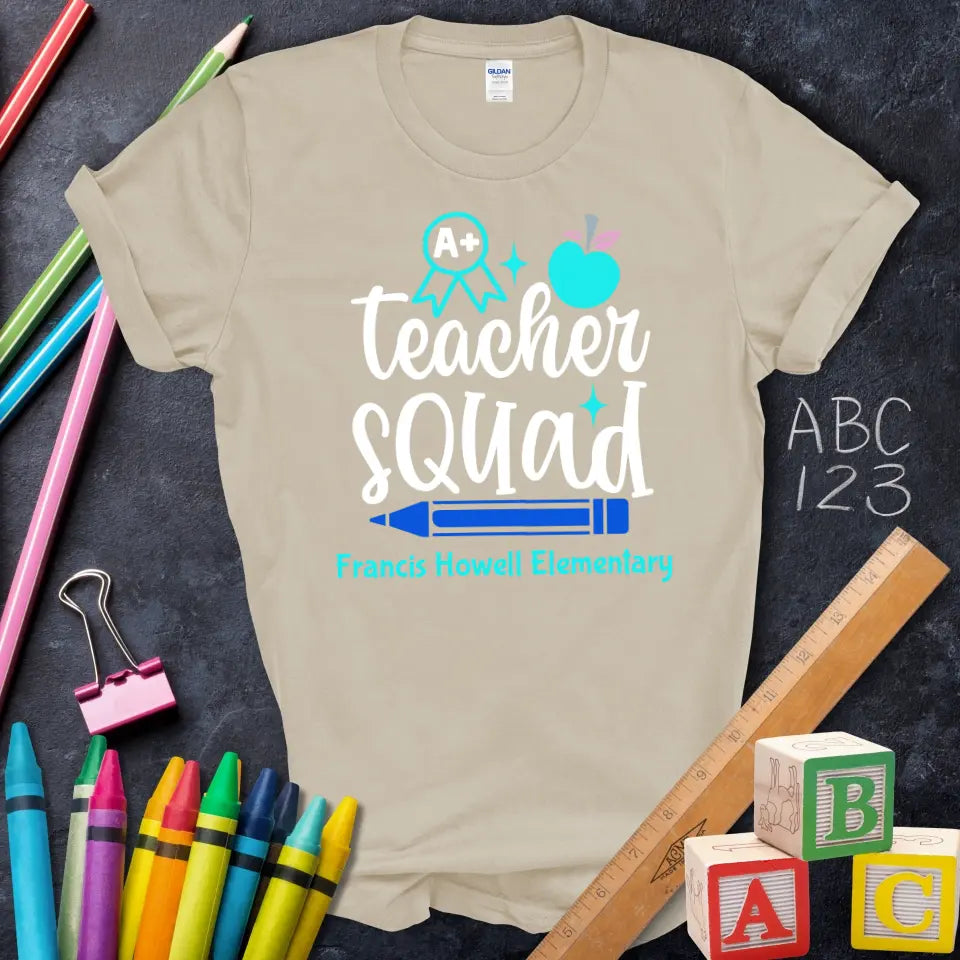 Teacher Squad A+ Apple Pencil Tee