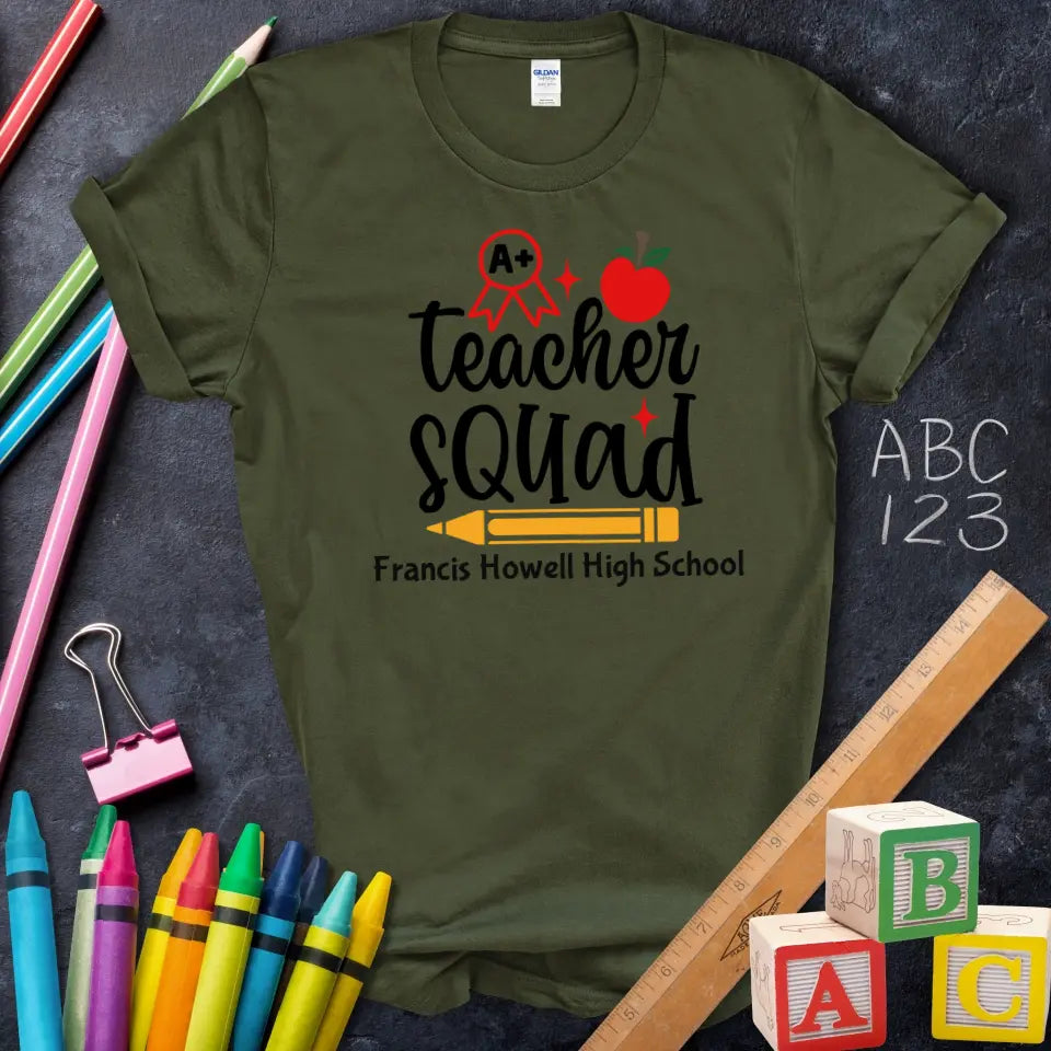 Teacher Squad A+ Apple Pencil Tee