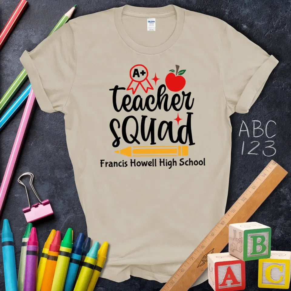 Teacher Squad A+ Apple Pencil Tee