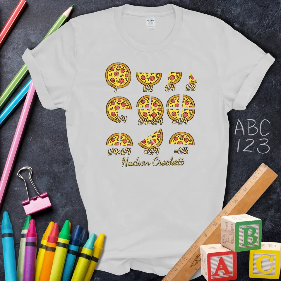 Fraction Pizza Math Fun Tee