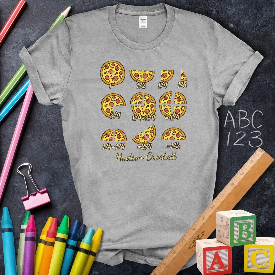 Fraction Pizza Math Fun Tee