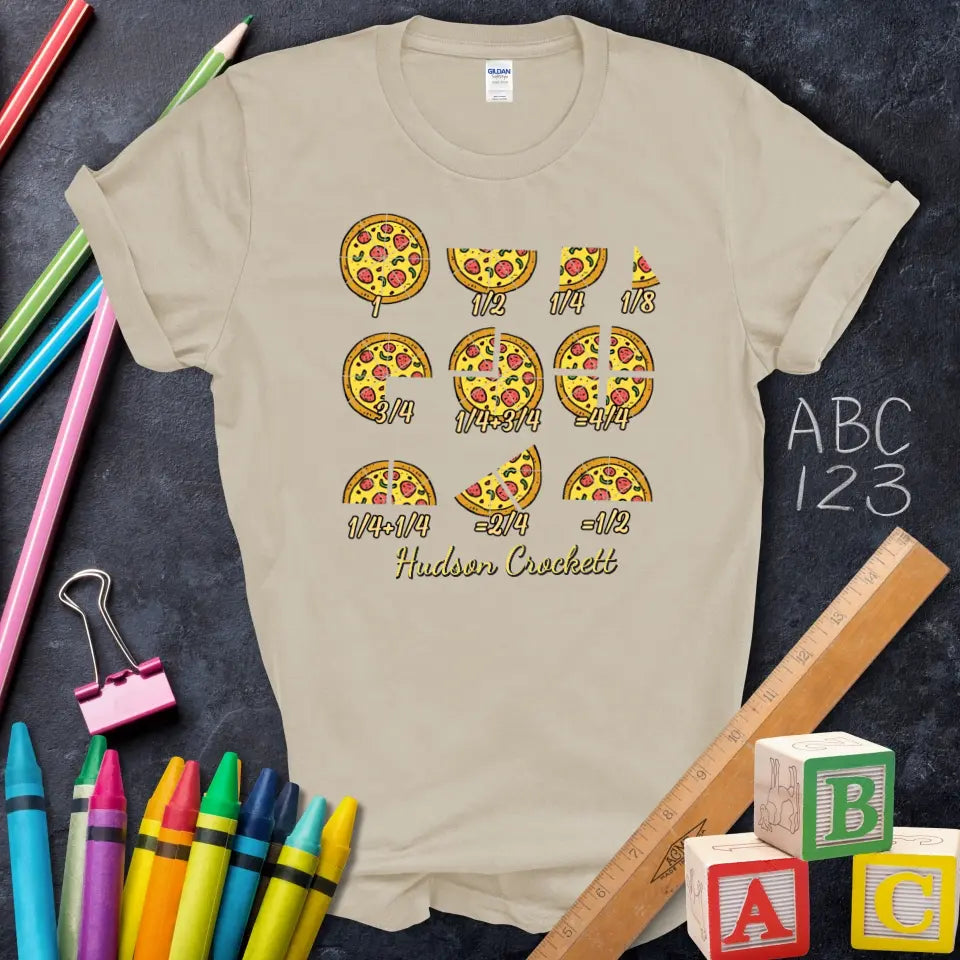 Fraction Pizza Math Fun Tee