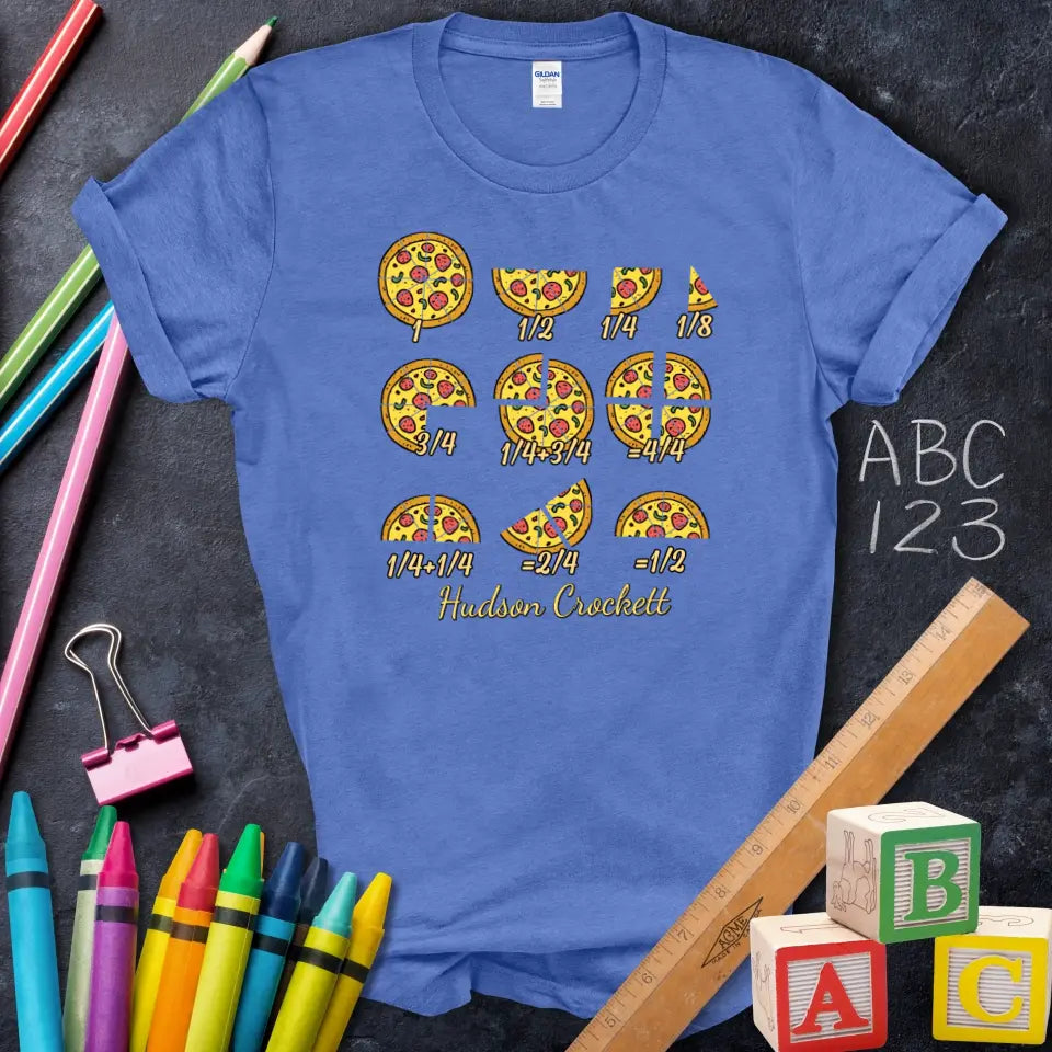 Fraction Pizza Math Fun Tee