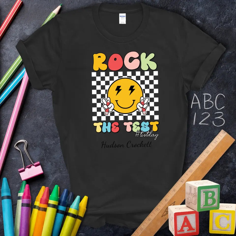 Rock the Test Day Emoji Tee