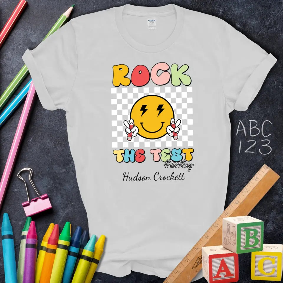 Rock the Test Day Emoji Tee