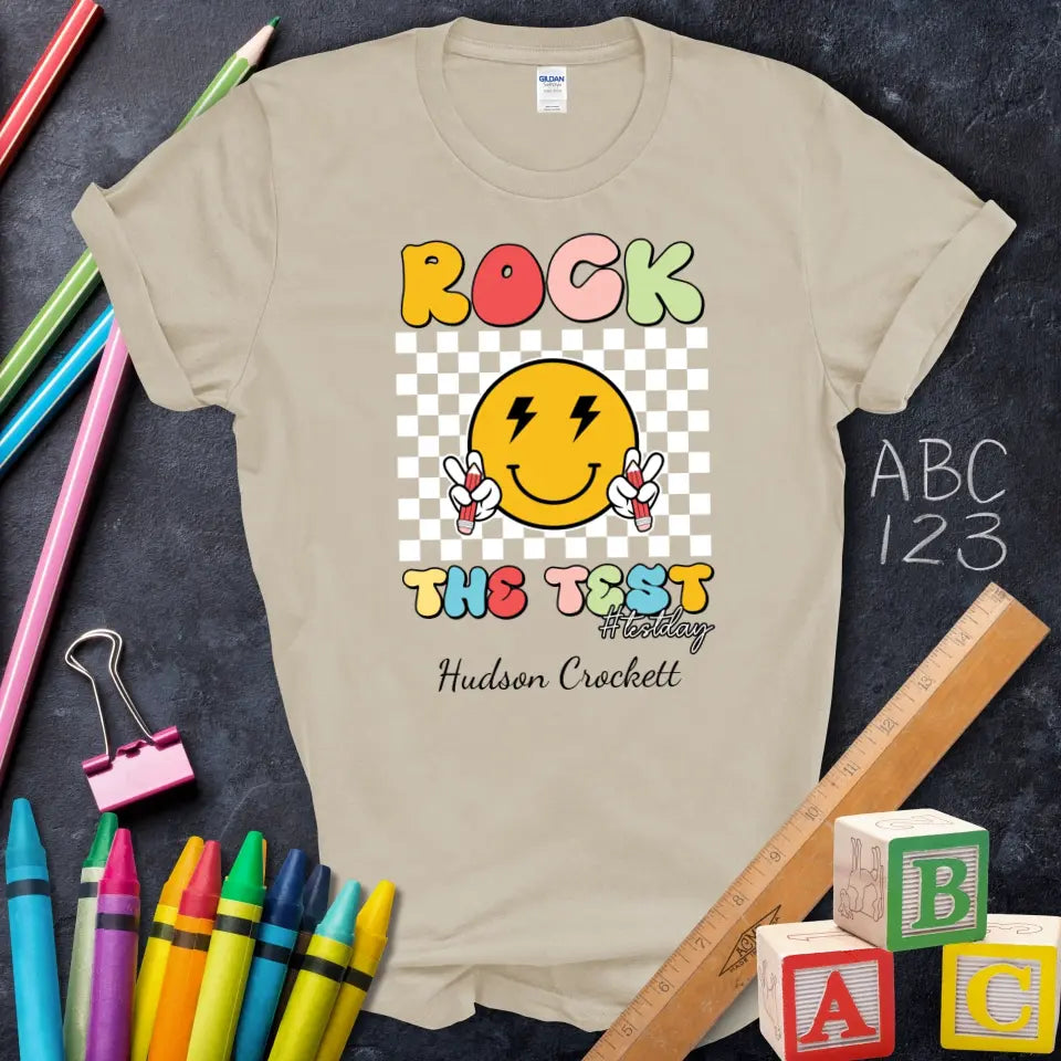 Rock the Test Day Emoji Tee