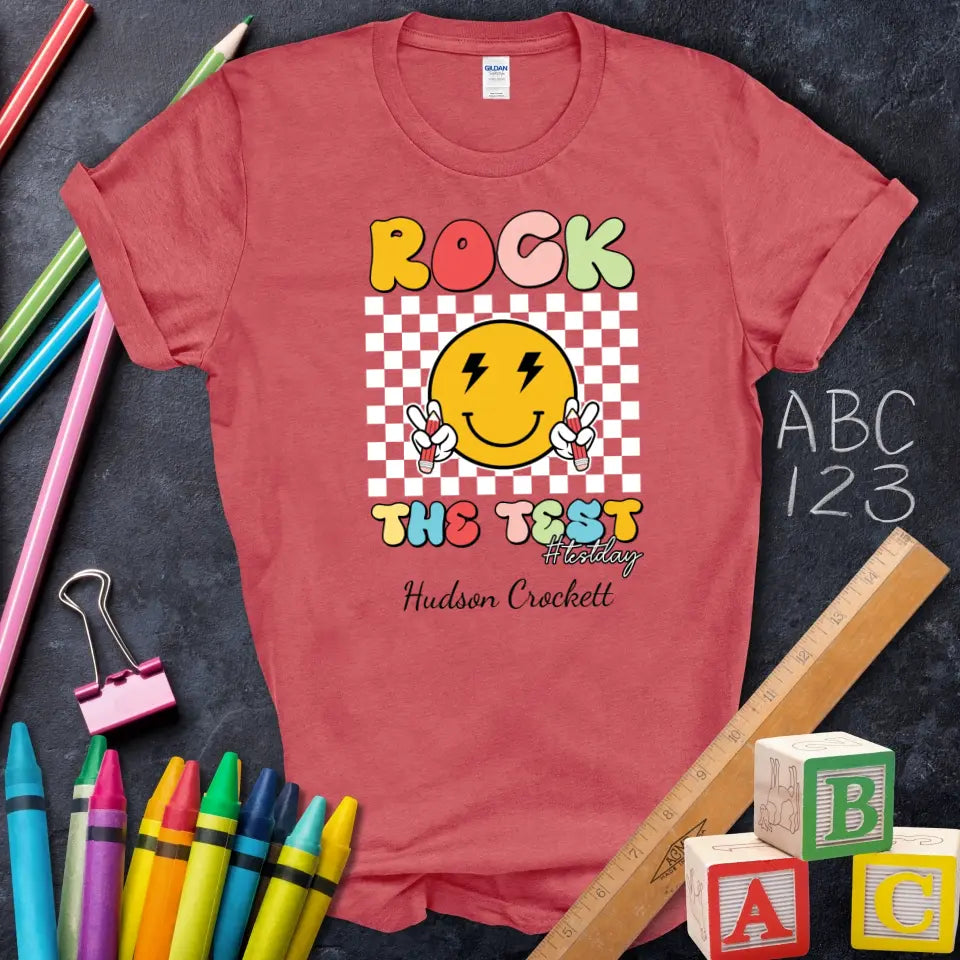 Rock the Test Day Emoji Tee