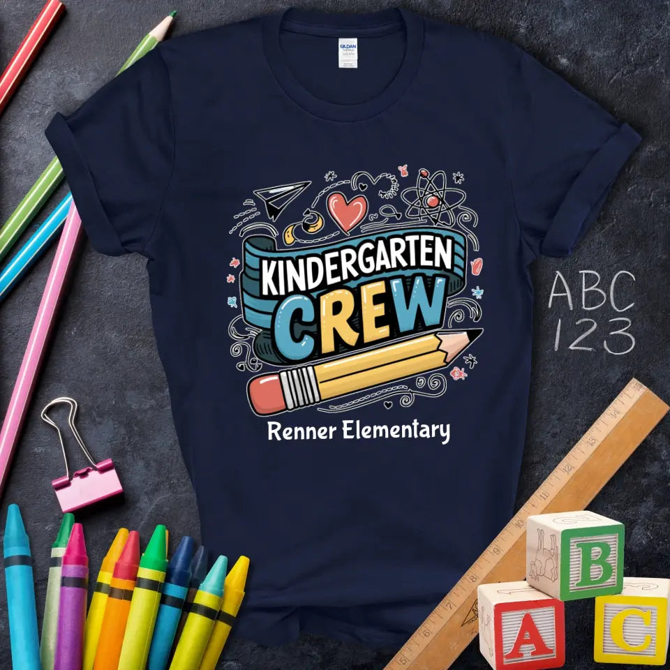 [404] #TeacherLife Graphic T-Shirt, Apple Pencil Ruler Design [T-Shirt Mockup]