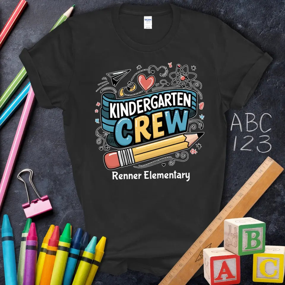 [404] #TeacherLife Graphic T-Shirt, Apple Pencil Ruler Design [T-Shirt Mockup]